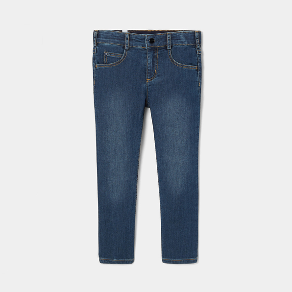 Boy denim-style fleece pants