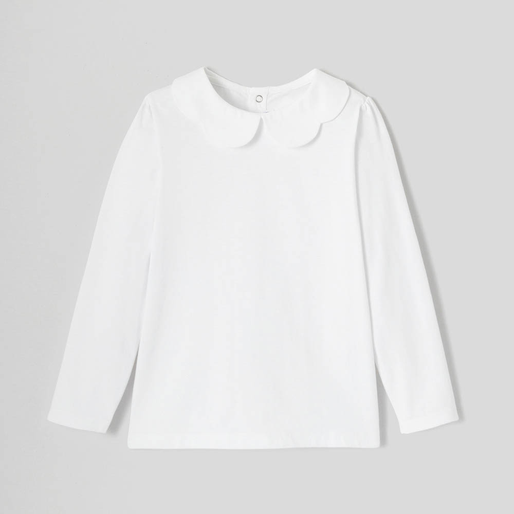 Girl scalloped collar t-shirt