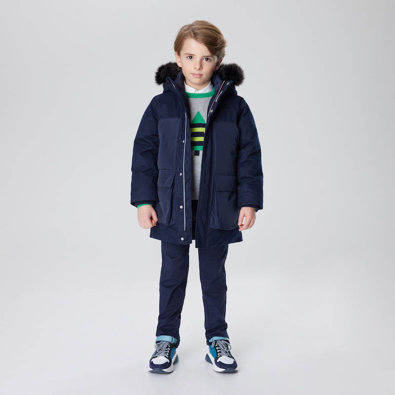 Boy long down jacket