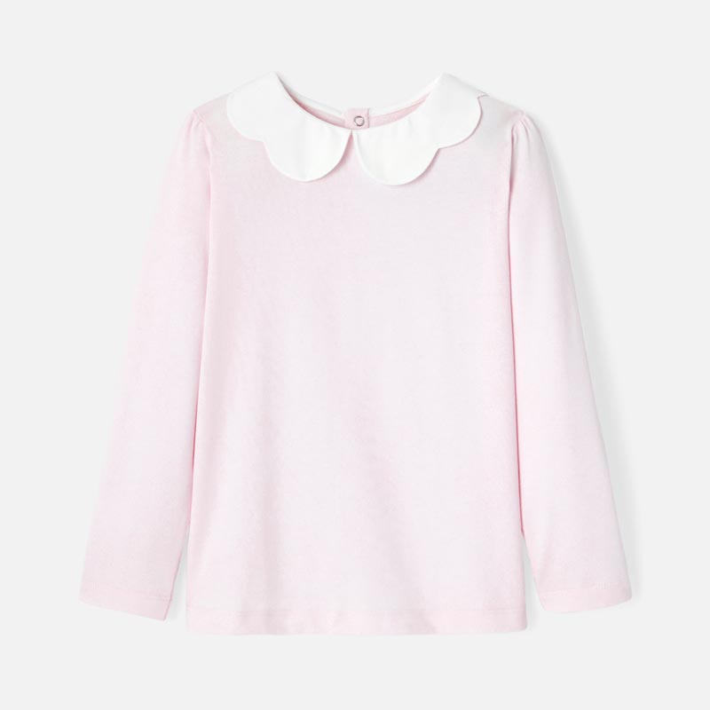 Girl scalloped collar t-shirt