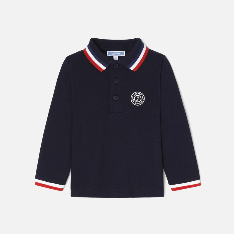 Baby boy long-sleeved polo shirt