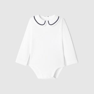 Baby girl bodysuit with fancy collar