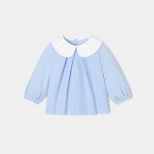 Baby girl blouse in fil à fil