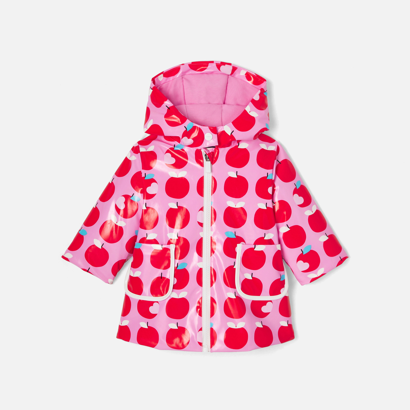 Baby girl apple pattern raincoat