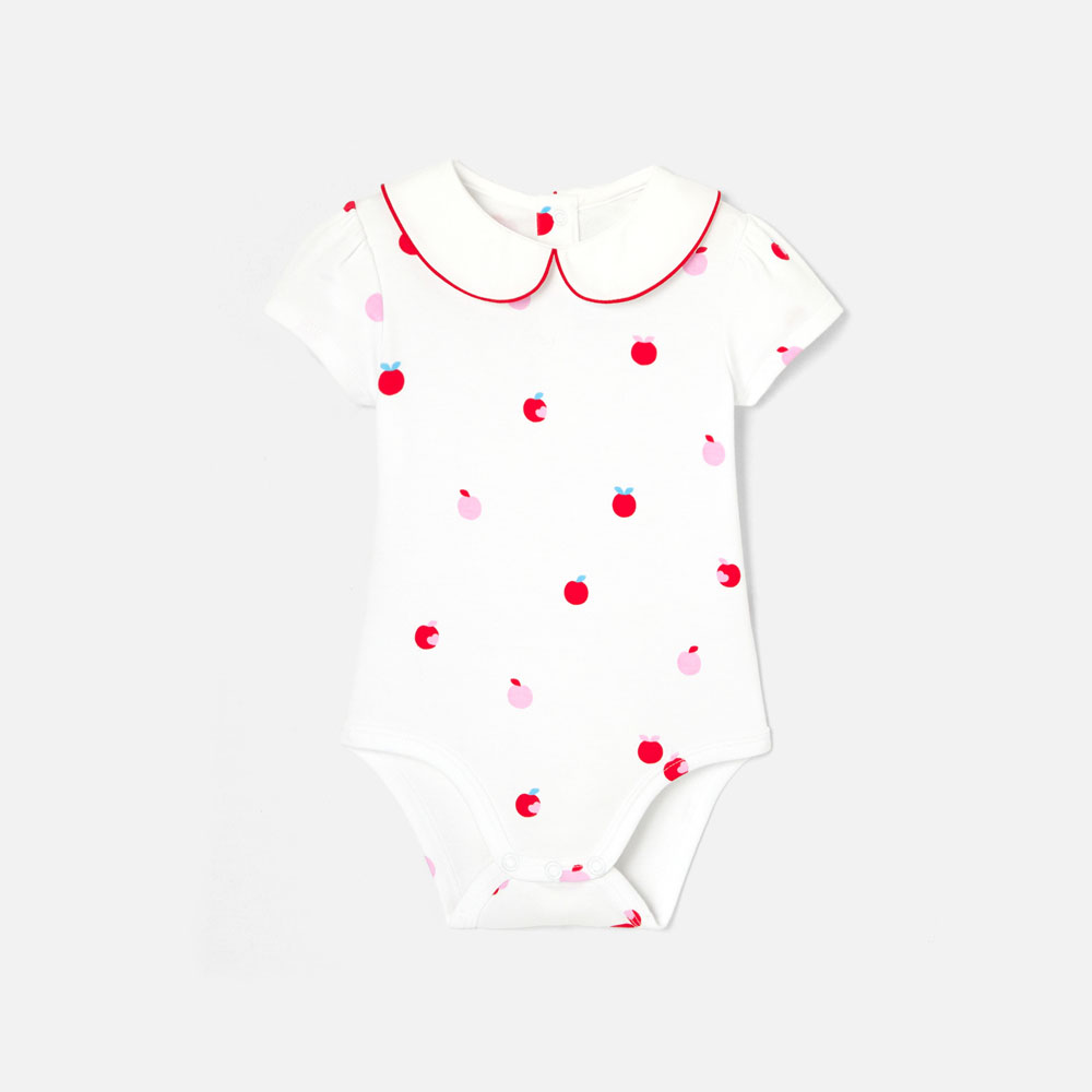 Baby girl short-sleeved bodysuit