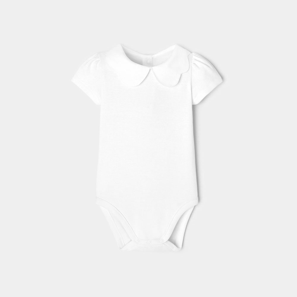 Baby girl short-sleeved bodysuit