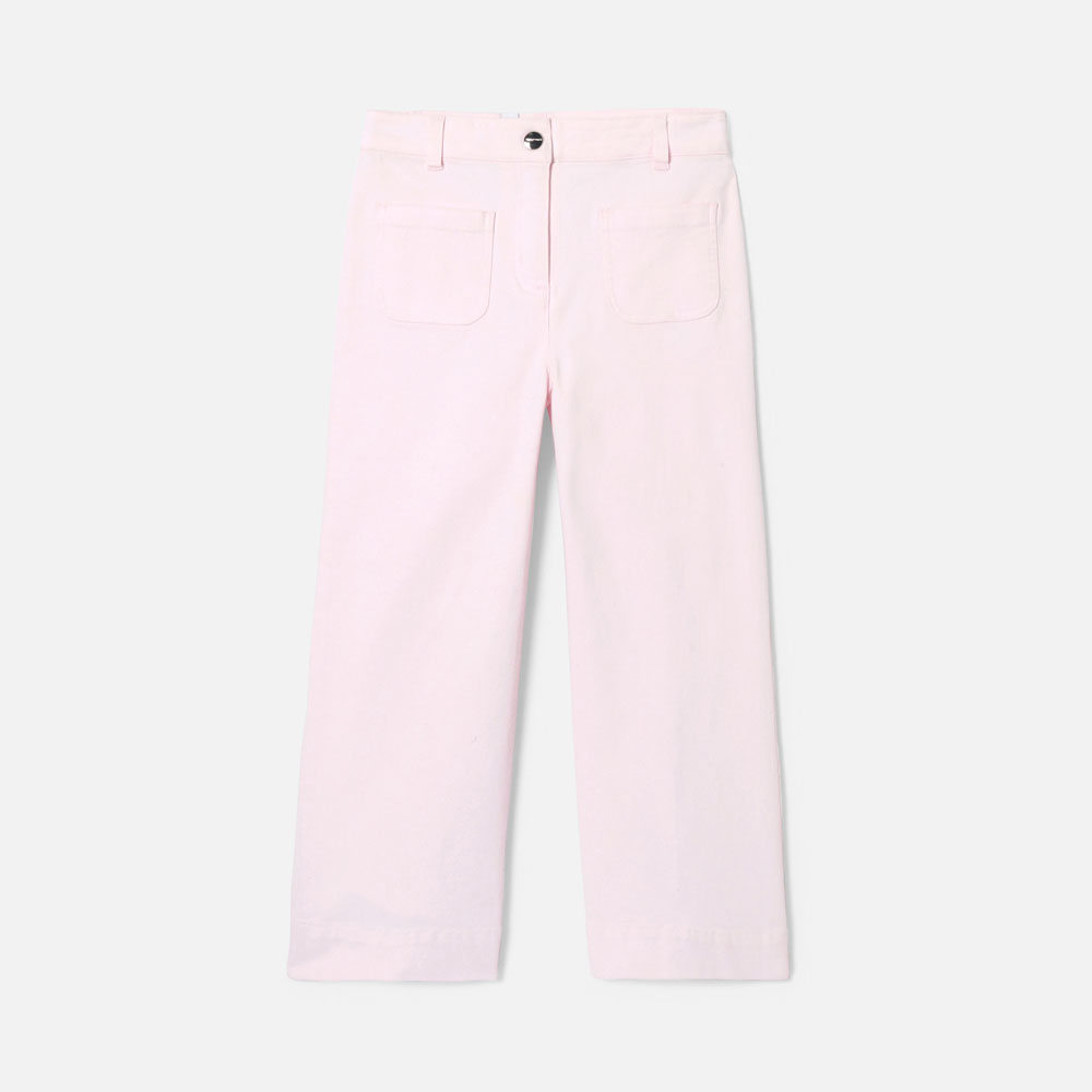 Girl wide-leg trousers in twill