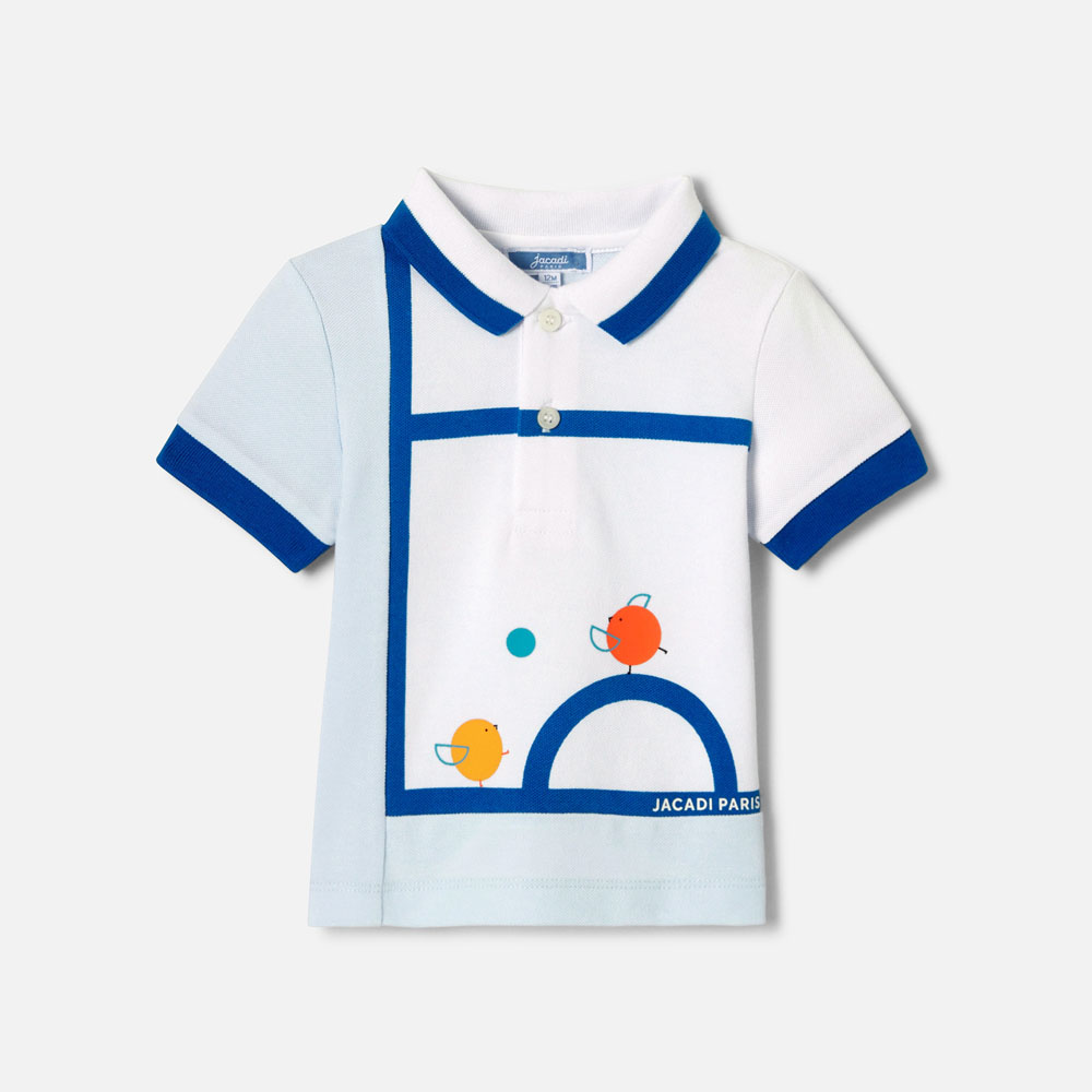 Baby boy polo shirt in cotton piqué