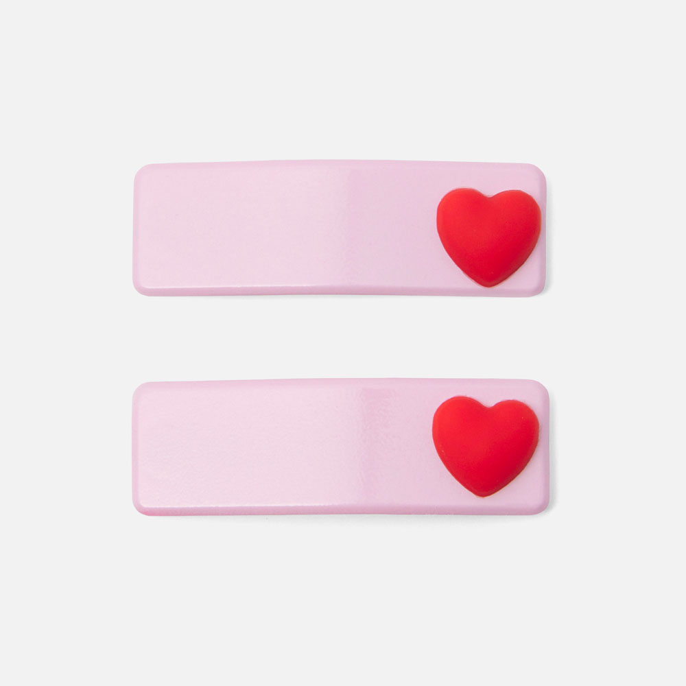 Baby girl duo of heart clips