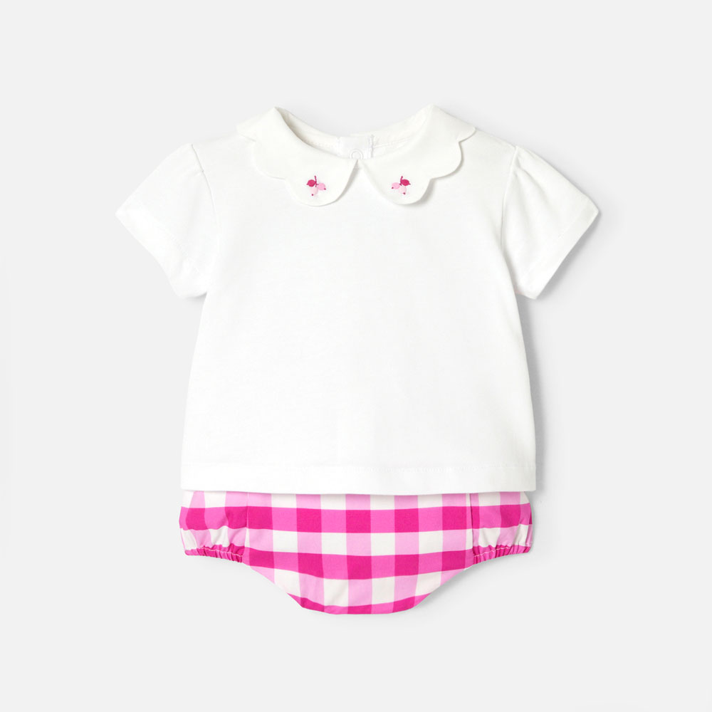 Baby girl set with ruffled bloomer