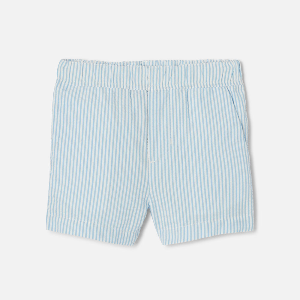 Baby boy shorts in seersucker