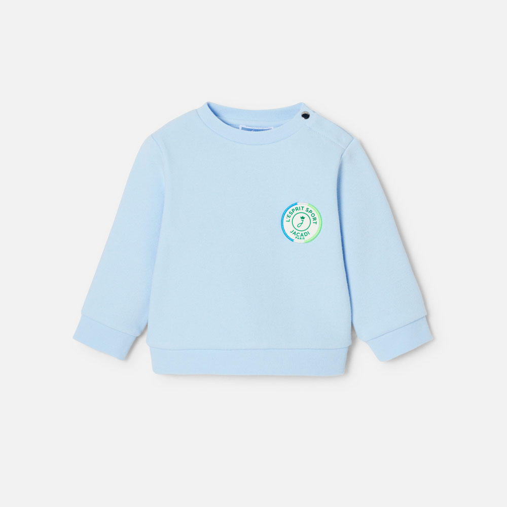 Baby boy sweatshirt in interlock