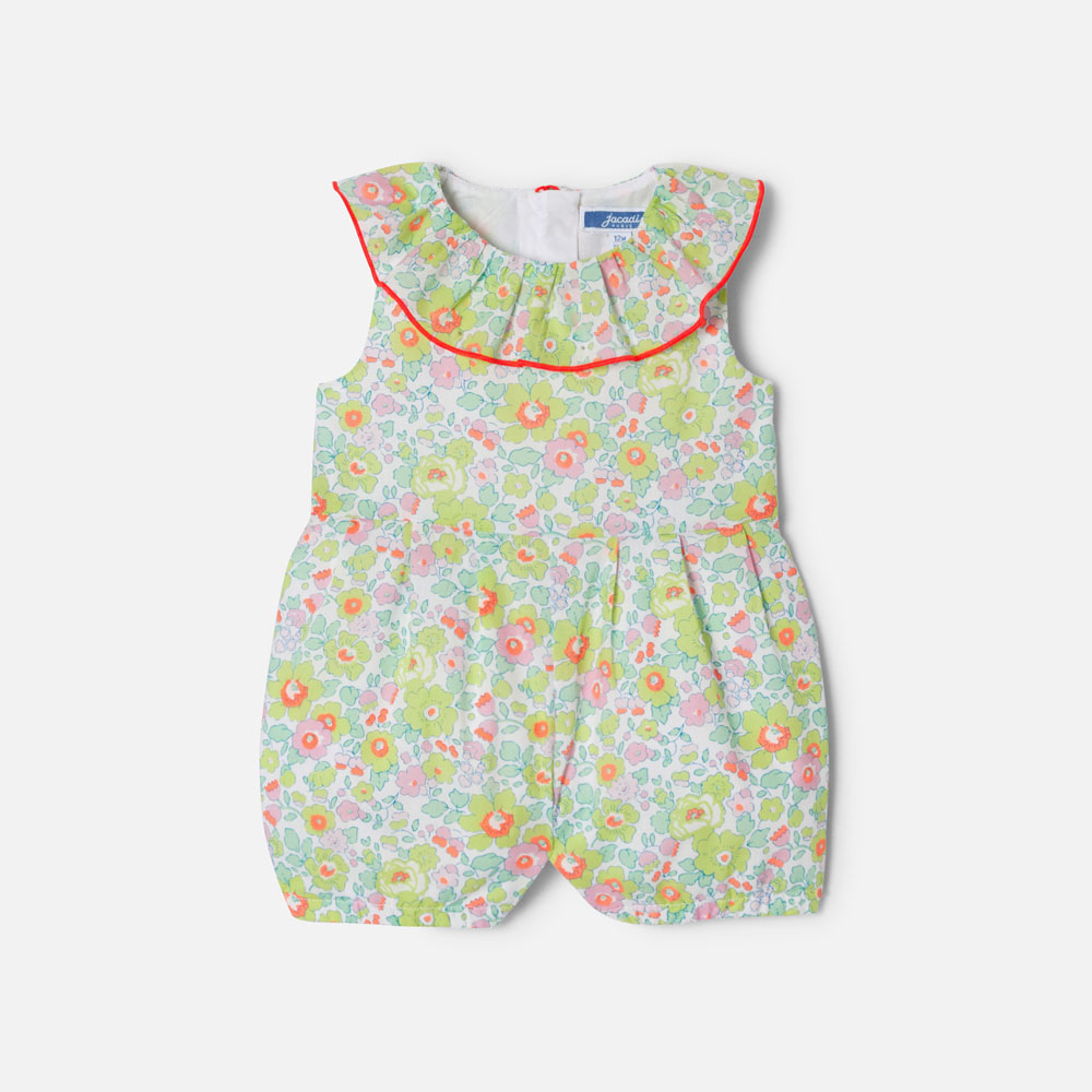 Baby girl jumpsuit in Liberty fabric