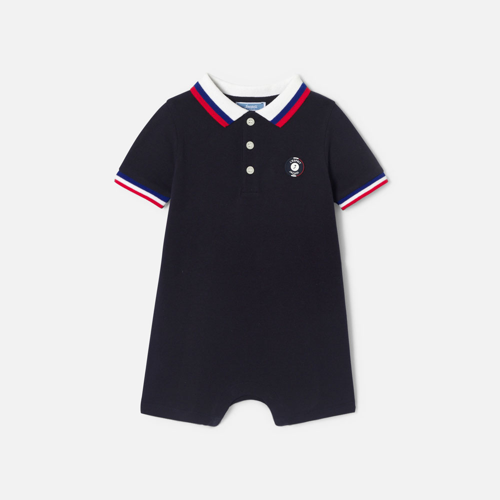 Baby boy polo romper