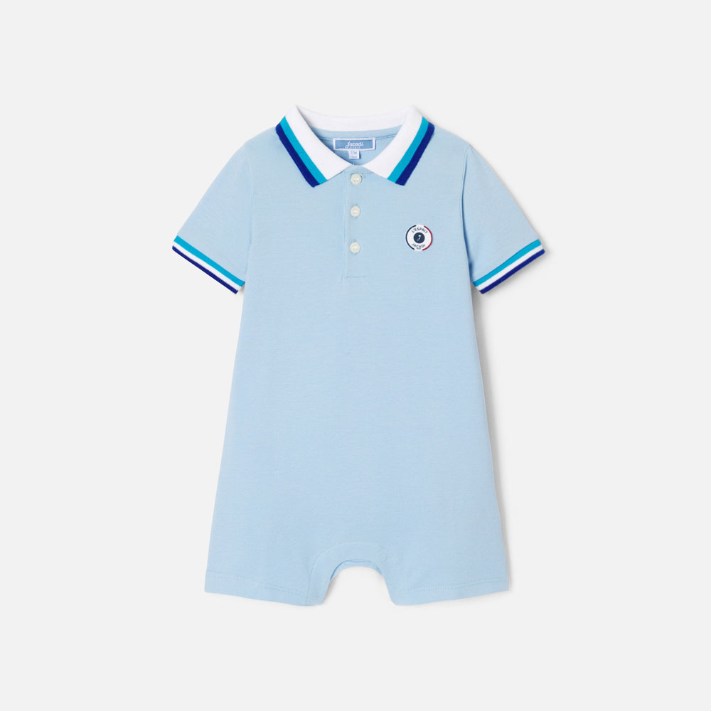 Baby boy polo romper