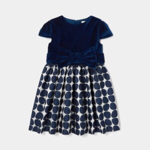 Girl bi-material dress