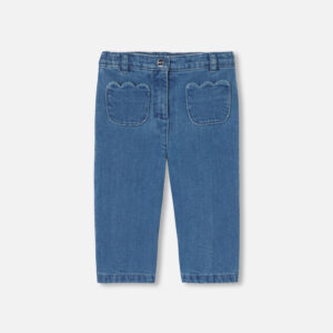 Baby girl lightweight denim trousers