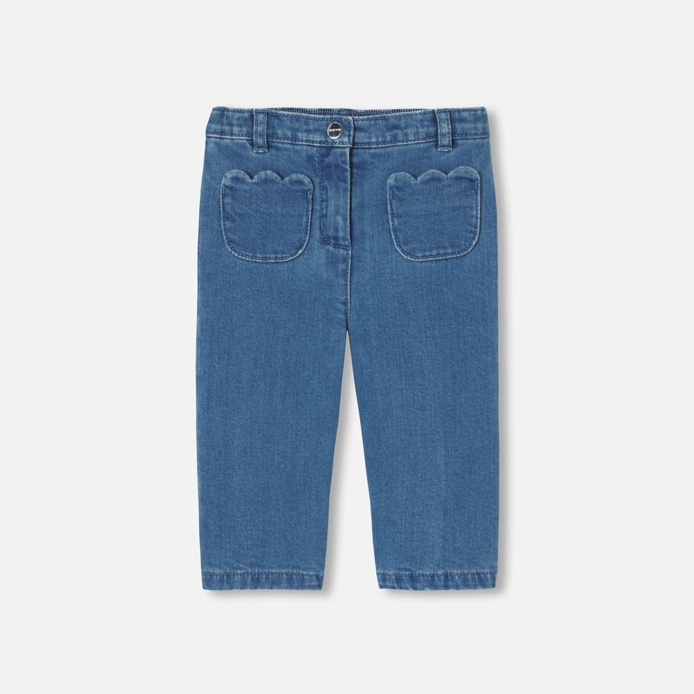 Baby girl lightweight denim trousers