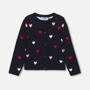 Girl heart jacquard cardigan