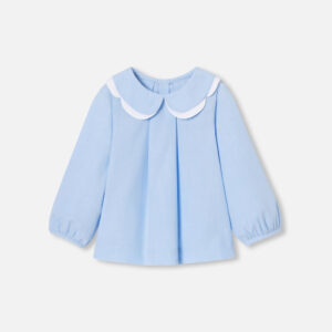 Baby girl blouse in cotton fil à fil