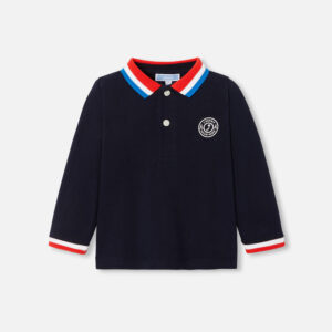 Long-sleeved baby boy polo shirt