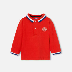 Long-sleeved baby boy polo shirt