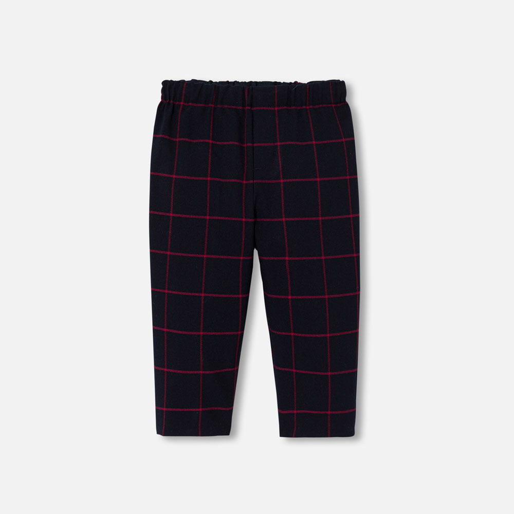 Checked baby boy trousers