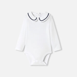 Baby girl bodysuit with fancy collar