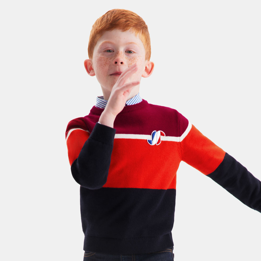 Boy colour block jumper