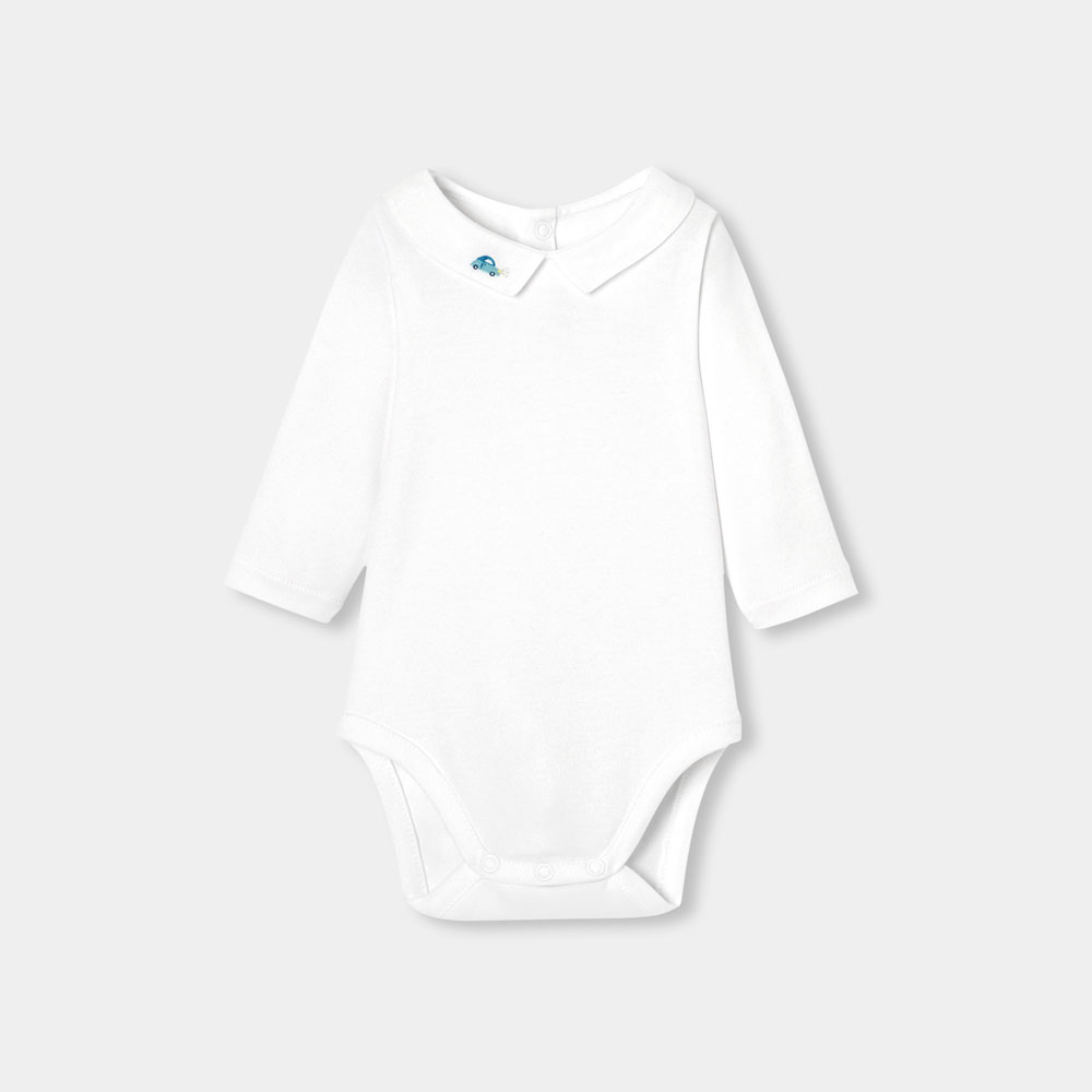 Baby boy bodysuit with collar