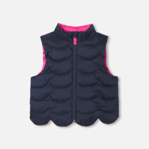 Baby girl reversible sleeveless padded jacket