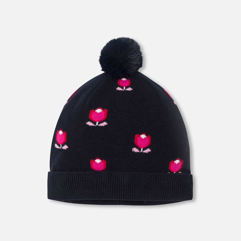 Girl beanie with microfleece lining