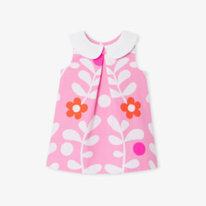 Baby girl dress with plant motif