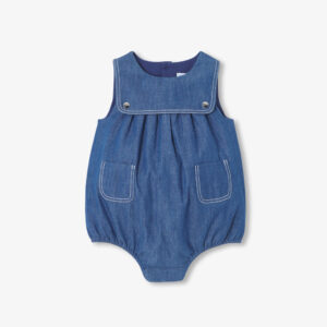 Baby romper in lightweight denim