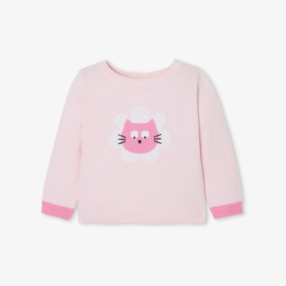 Baby girl intarsia jumper