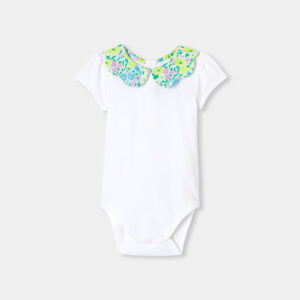Short-sleeved baby girl bodysuit