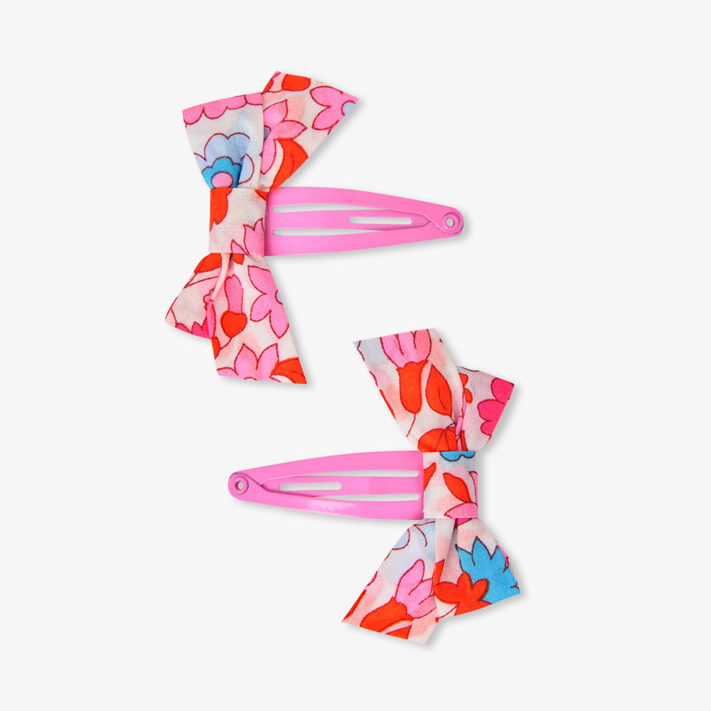 Baby girl duo of Liberty fabric bow barrettes