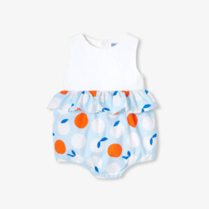 Baby girl two-material romper