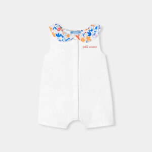 Baby girl romper in interlock