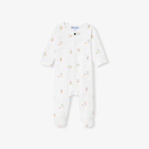 Baby teddy bear and crescent pyjamas