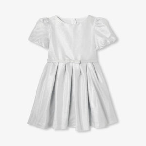 Girl dress in silver fabric