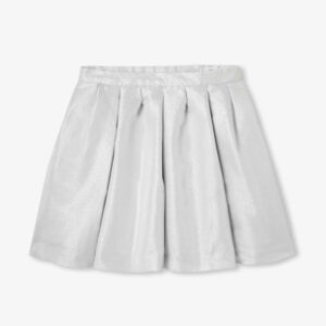 Girl skirt in silver fabric