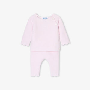 Baby girl set in garter stitch