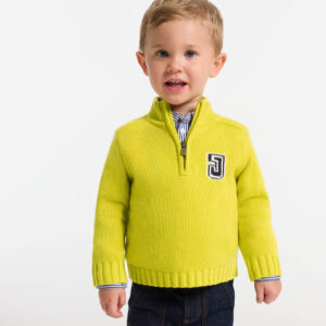Baby boy trucker-neck sweater