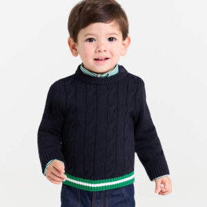Baby boy cable knit sweater