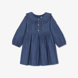 Baby girl dress in light denim
