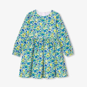 Girl dress in Liberty fabric velvet