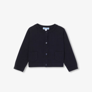 Baby girl cardigan in cotton and wool