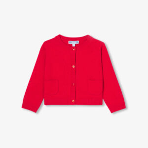 Baby girl cardigan in cotton and wool