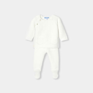 Baby cotton garter-stitch set